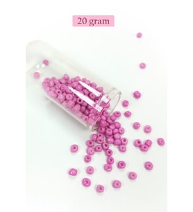 Dökme Cam Kum Boncuk Büyük Boy (6/0) 4 mm - 20 Gram - Eflatun - BNC085
