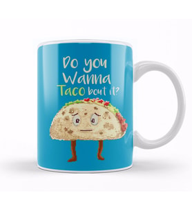Retro Pixel Wanna Taco Bout It Kupa Bardak Porselen