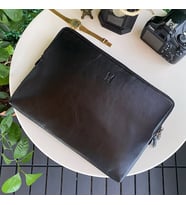 Modica Renton - Hakiki Deri MacBook Çantası (Siyah)