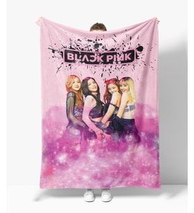 Erays Home Black Pink Desenli Dijital Baskılı Polar TV Battaniyesi