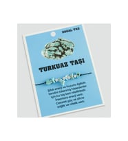 Turkuaz Doğaltaşlı İp Bileklik