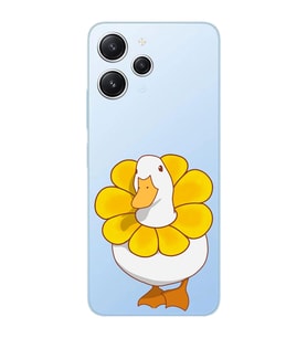 Xiaomi REDMI 12 Uyumlu Tatlı Ördek Desenli Şeffaf Telefon Kılıfı