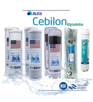 Ihlas Su Arıtma Filtresi Uyumlu Çift Karbonlu Filtresi 2 Yıllık Filtre Seti Vontron Membran (Füme)