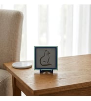 Modern Kedi Silüetli Butik Obje, Sevdikleriniz İçin Prestijli ve Şık Bir Hediye 10x10 cm