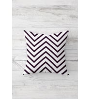 Zigzag Desenli Çift Tarafı Baskılı Gizli Fermuarlı Yastık Kılıfı Kırlent Koltuk Yastık Kılıfı (Beyaz)