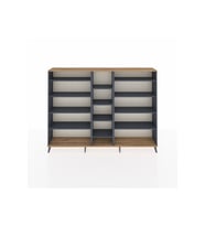 Arges Dolap 11 Raflı  220x30x163 Antrasit-Çam/Antrasit