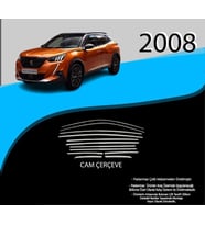 Peugeot 2008 Uyumlu Krom Cam Çerçevesi 12 Parça (Karışık)