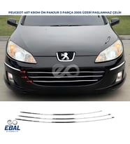 Peugeot 407 Krom Ön Panjur 3 prç. 2005 Üzeri P. Çelik