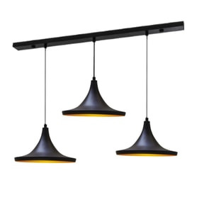 MYLİGHTS  RETRO  RUSTİK  VİNTAEG METAL SARKIT ÜÇLÜ   MASA ÜSÜT SARKIT AVİZE (Siyah)