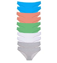 Mulvxbrf Brf02 10 Adet Süper Eko Set Likralı Kadın Slip Gri Beyaz Pudra Yeşil Mavi (Mulvix)