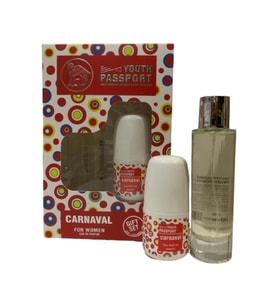Youth Passport Carnaval 75 ml Edp 60 ml Rollon Set