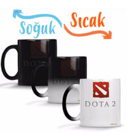 Dota 2 Logo Sihirli Kupa Bardak Porselen