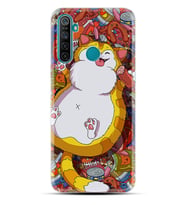 Realme 5i 5 Pro 6i 7 Pro 8 Kılıf Desemli Silikon Tombul Kedi 1739