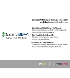 PrestaShop - Garanti BBVA Sanal POS Modülü