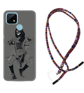 Realme C11 C21 C21Y C25Y C11 2021 Kılıf Boyun Asklı Rasta Silikon Purest Evil 1627