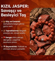 Kızıl Jasper (Red Jasper) Doğal Taş Bileklik - Güç, Cesaret ve Topraklanma Taşı,  Özel Tasarım, Mmif (Kırmızı)