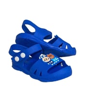 DY-5001 Kaymaz Tabanlı Figürlü Çocuk Sandalet Terlik Park Bahçe Terlik (Mavi)