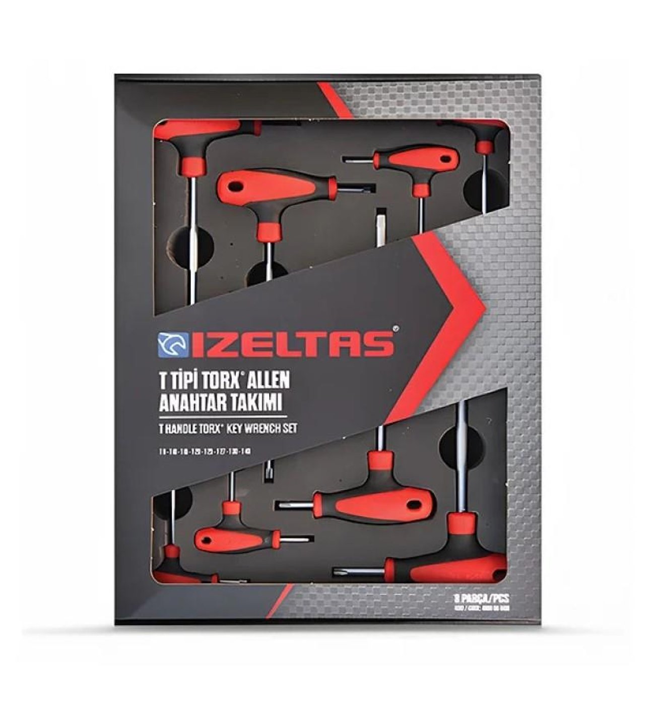 İzeltaş 8 Parça T Tipi Torx Allen Anahtar Takımı Torx Set 4909 00 8108