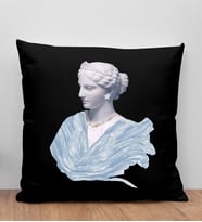 BK Gift Modern Art Tasarımlı Siyah Kırlent Yastık, Arkadaşa Hediye, Ev Dekorasyonu, Ev Hediyesi-1