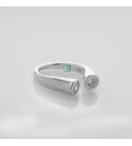 RevSilver Minimal Tasarım Yüzük 925 Ayar Kadın Takı Mücevher Beyaz Pırlanta Rose REV-KY-3015 (Beyaz)