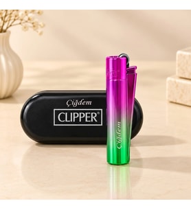 Kişiye Özel Fuşya Pembe Renk Clipper Marka Çakmak Hediyezin