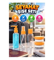 5 Parça Seyahat Kozmetik Şişe Seti – 30 ml Sızdırmaz Şişeler ve Taşıma Çantası