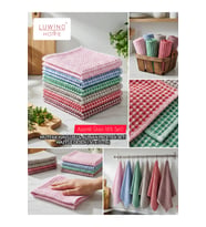 Mutfak Kurulama Bezi 6'lı Set 50 x 70 cm Waffle Desen (ASORTİLİ) , Alman Peçetesi, Çok Amaçlı Bez
