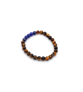 DOĞAL KAPLAN GÖZÜ VE LAPİS LAZULİ TAŞI BİLEKLİK