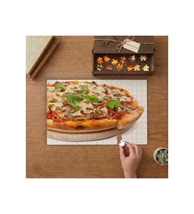Karışık Pizza - İtalyan Pizzası Tasarımı 240 parça Ahşap Puzzle Ahşap Kutuda MP02460