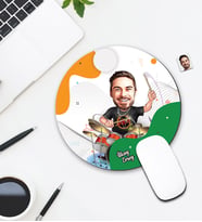 Kişiye Özel Karikatür Baterist Tasarımlı Mouse Pad 083