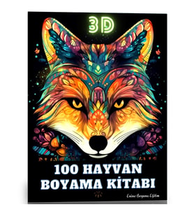 3 Boyutlu 100 Hayvan Boyama Kitabı