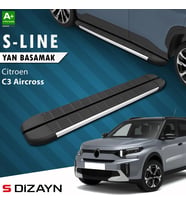 S-Dizayn Citroen C3 Aircross 2 S-Line Aluminyum Yan Basamak 183 Cm 2024 Üzeri A+ Kalite