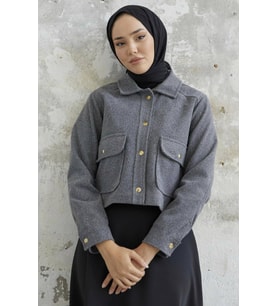 KISA CEPLİ KAŞE MONT (Gri)