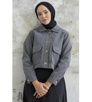 KISA CEPLİ KAŞE MONT (Gri)