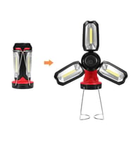 Şarjlı Katlanabilir 3 XCob Led + 3W Led Çok Fonksiyonlu Kamp Feneri P-8801