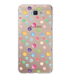 PrintiFy Samsung Galaxy J7 Prime ile Uyumlu 1mm Slim Fit Water Color 6 Baskılı Şeffaf  Kılıf
