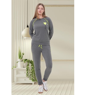 Mecit 6200 Bayan Füme Spor Uzun Kollu Pijama Takımı