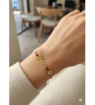 925 Ayar Papatya Silver Özel İsimli Uğur Böceği Papatya Bileklik.rose.gold.rodaj