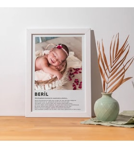 Hoşgeldin 1 Fotoğraflı 20 X 30 Çerçeve (Beyaz)