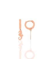Söğütlü Silver Gümüş  deniz atı küpe (Rose)