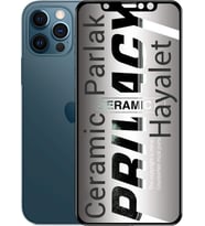 Apple Uyumlu   iPhone 12 Pro Hayalet Ekran Koruyucu Parlak Seramik Gizli Privacy