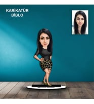 KİŞİYE ÖZEL KADIN TASARIMLI KARİKATÜR BİBLO B86