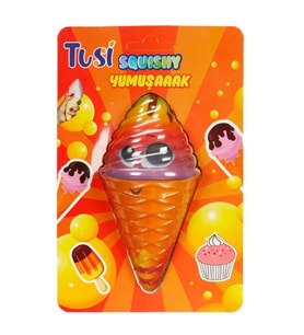 Squishy Dondurma: Stres Atan Yumuşacık Köpük Oyuncak! (Çok Renkli)