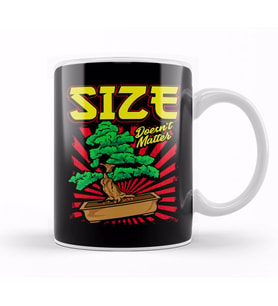 Cute Size Doesn't Matter Small Bonsai Tree Plant Kupa Bardak Porselen