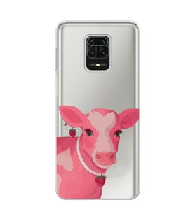 Redmi Note 9 Pro / 9s Uyumlu Sevimli İnek Tasarımlı Şeffaf Telefon Kılıfı