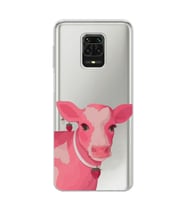 Redmi Note 9 Pro / 9s Uyumlu Sevimli İnek Tasarımlı Şeffaf Telefon Kılıfı