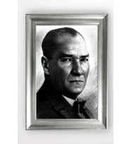 Gümüş Çerçeveli Atatürk Tablo cv1292