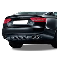Audi A5 Uyumlu B8 A-Style Arka Tampon Eki - Difüzör (Plastik)