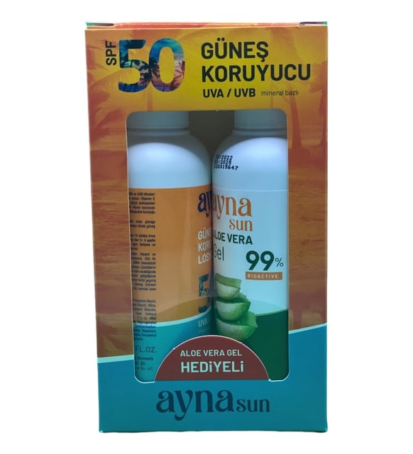 Ayna Sun Gunes 50 Spf 150 Ml+Ayna Sun Aloevera Jel 150 ml Set