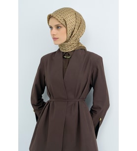 Armine Saf İpek Sura Eşarp-2026 İlkbahar-Yaz- 954800D (Yeşil-Gold)